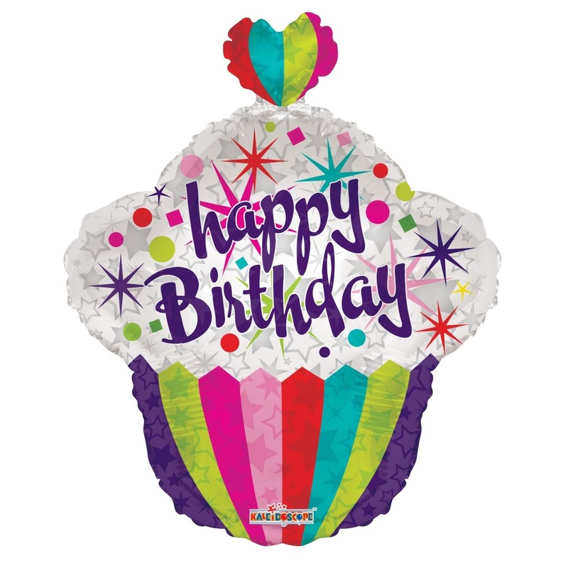 22" Cupcake Birthday Shape - (Single Pack). 19177-22