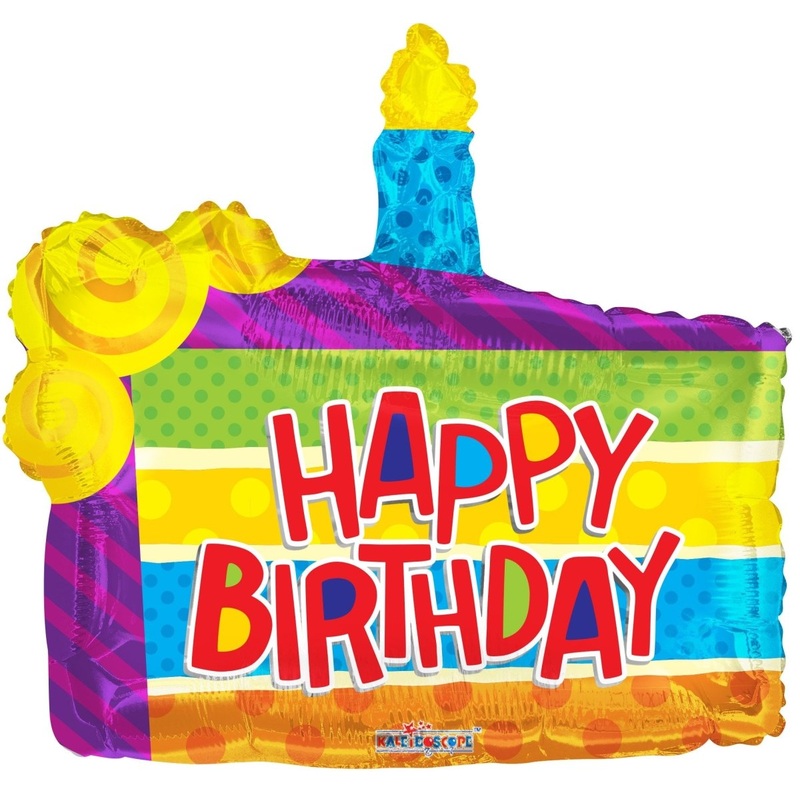 36" Happy Birthday Slice Cake - (Single Pack). 15456-36