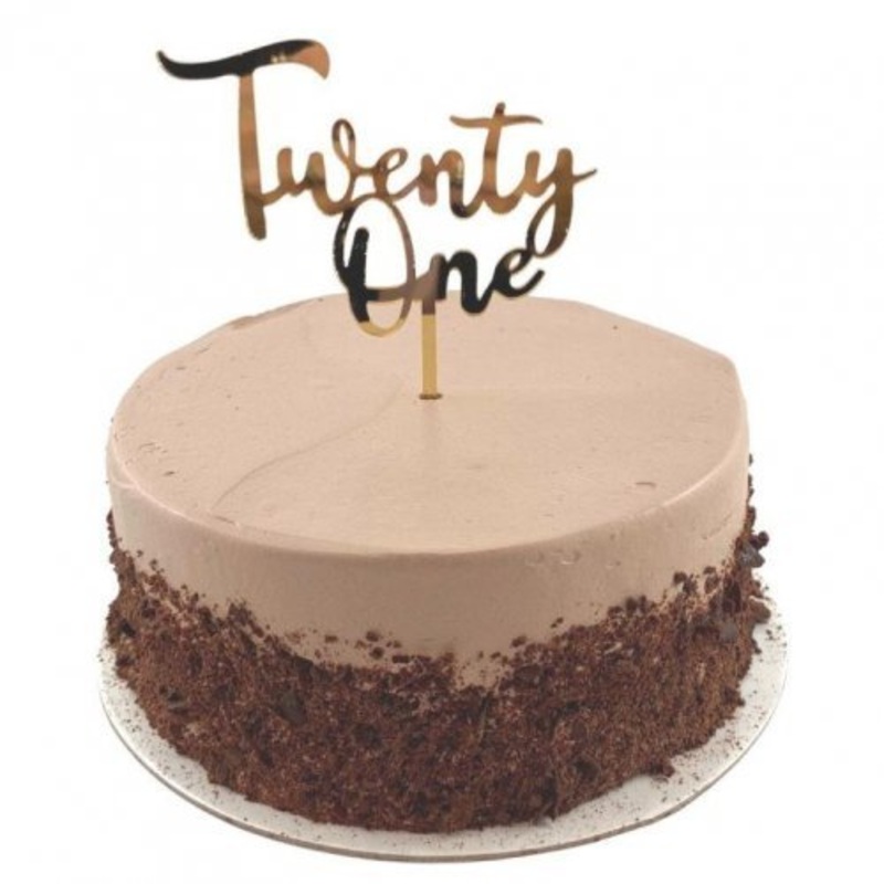 Acrylic Mirror Birthday Cake Topper - Twenty One