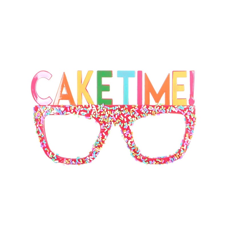 Cake Time Party Costume Glasses with Sprinkles