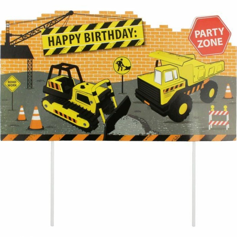 Construction Truck Party Cake Topper