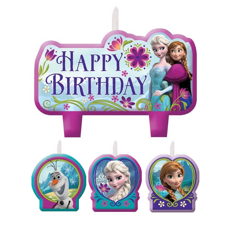 Frozen 4 Pack Birthday Cake Candles Set