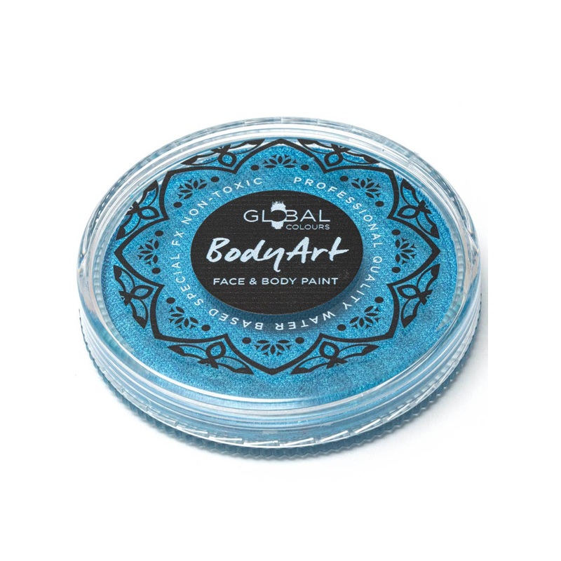 Global 32 Gram Pearlescent Mediterranean Blue Water Activated Cake Makeup