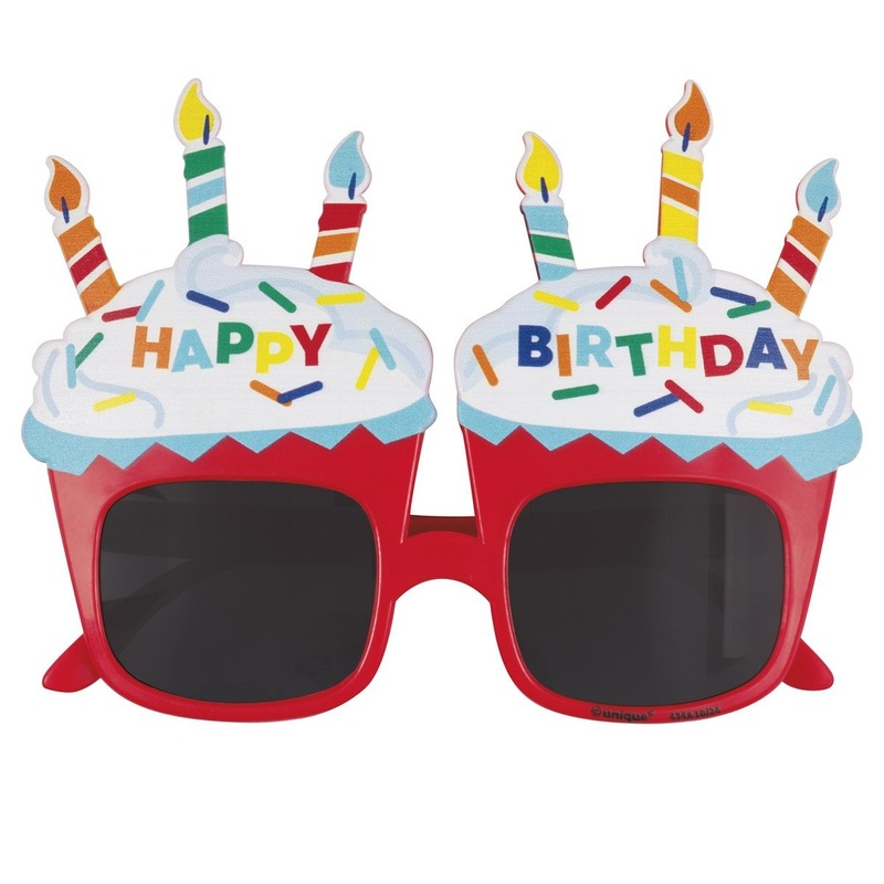 Happy Birthday Cupcake Novelty Sunglasses
