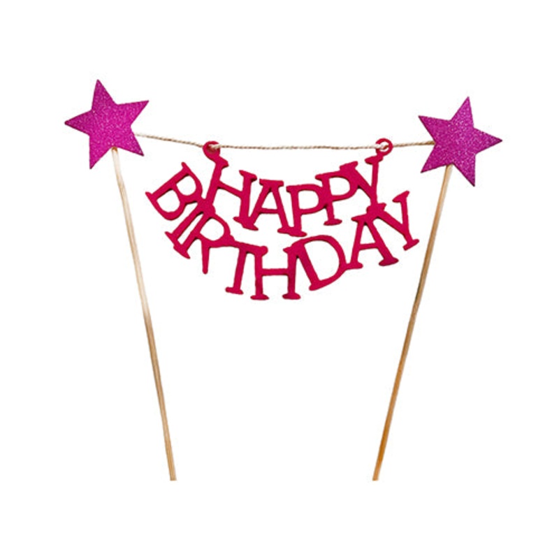 Happy Birthday Stars Cake Topper