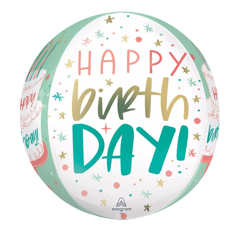 Happy Cake Day Orbz 15" - (Single Pack). 4265401