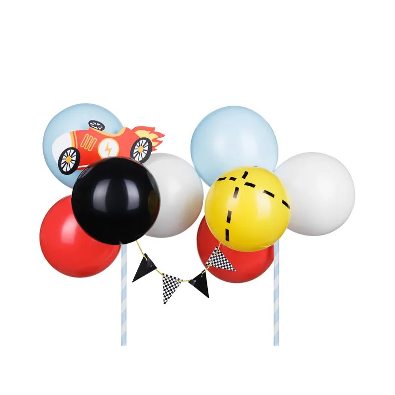 Race Car Balloon Cake Topper