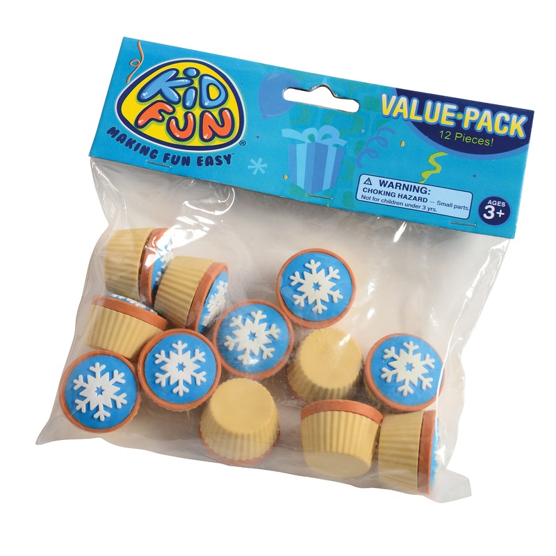 Snowflake Cupcake Erasers