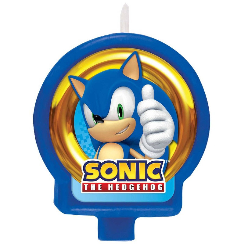 Sonic The Hedgehog Blue Birthday Cake Candle