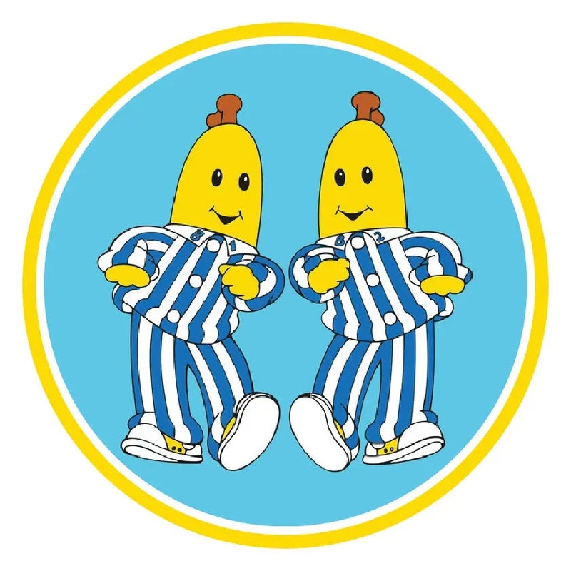 Bananas in Pyjamas Edible Cake Image