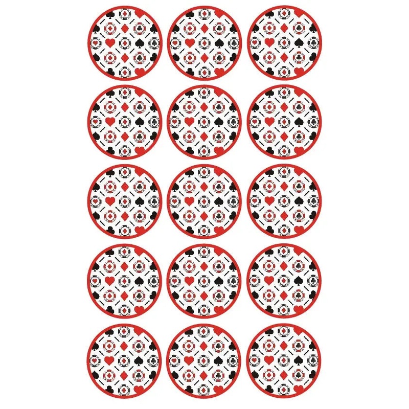 Casino Edible Cupcake Images