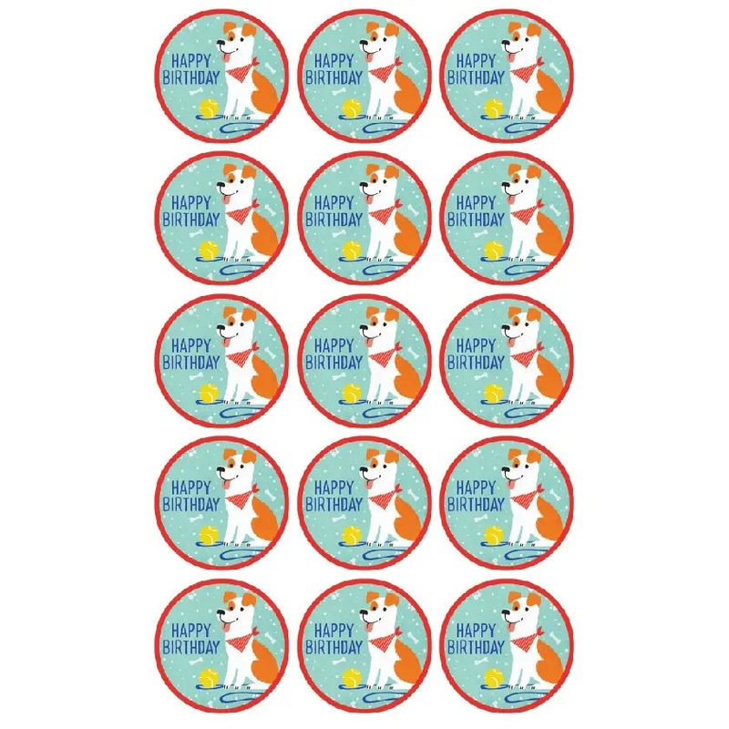 Dog Party Edible Cupcake Images
