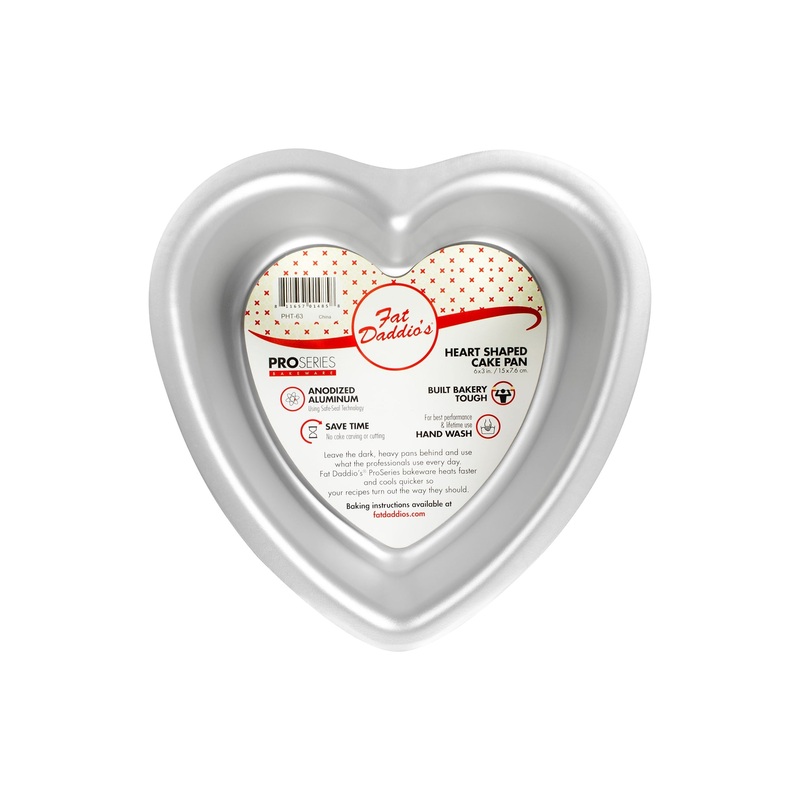 Fat Daddio's Heart Cake Pan Solid Bottom 6" x 3"
