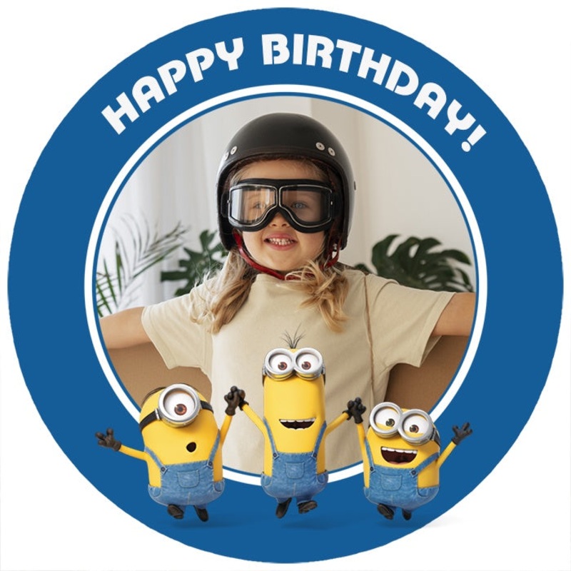 Personalised Minions Edible Cake Image
