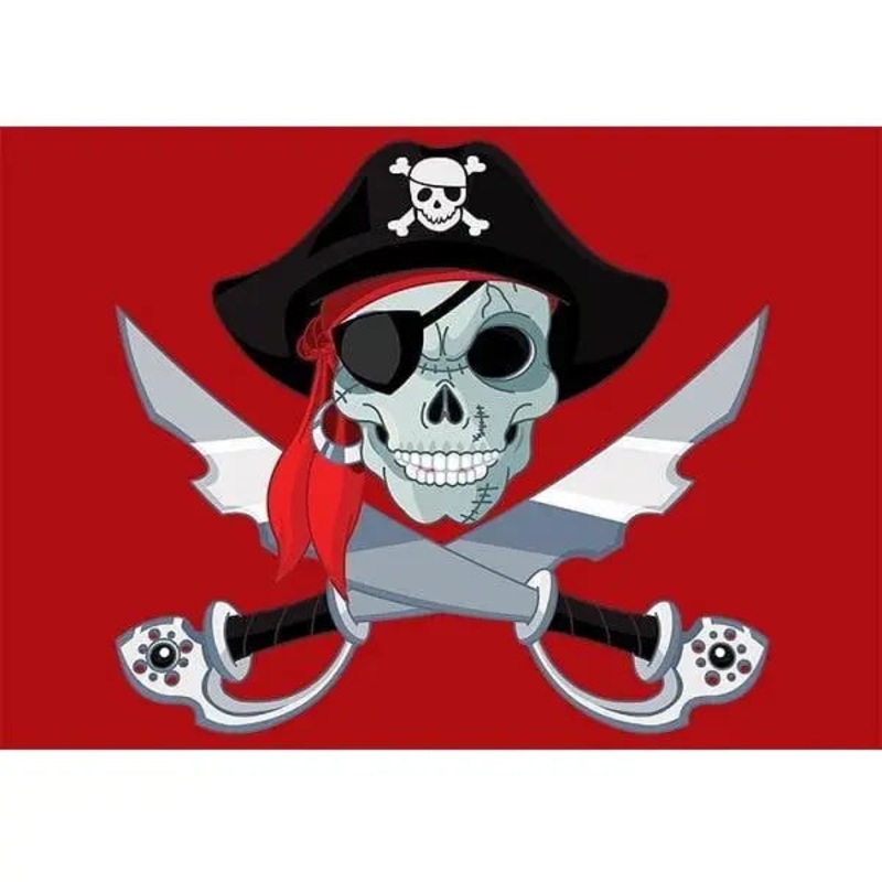 Pirate Edible Cake Image - A4 Size