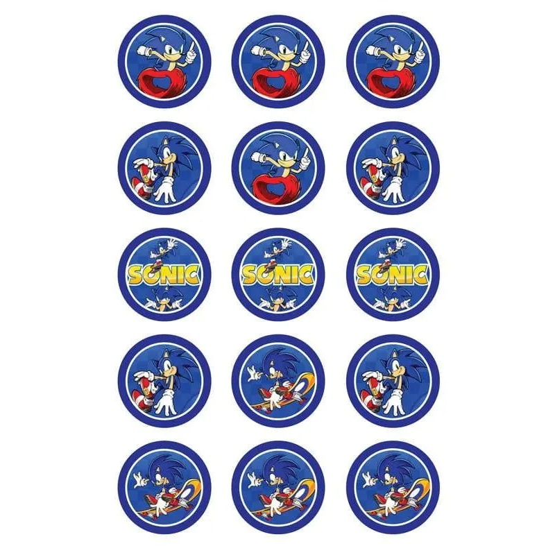 Sonic the Hedgehog Edible Cupcake Images