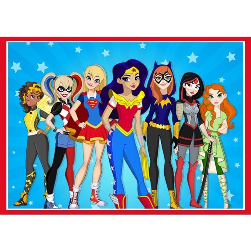 Super Hero Girls Edible Cake Image - A4 Size