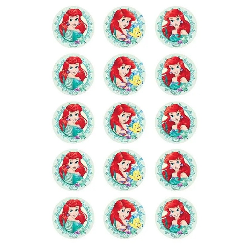 The Little Mermaid Edible Cupcake Images
