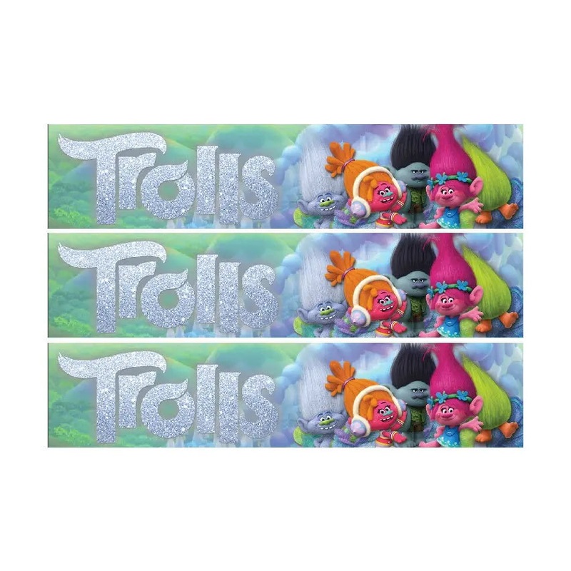 Trolls Cake Strip Edible Image