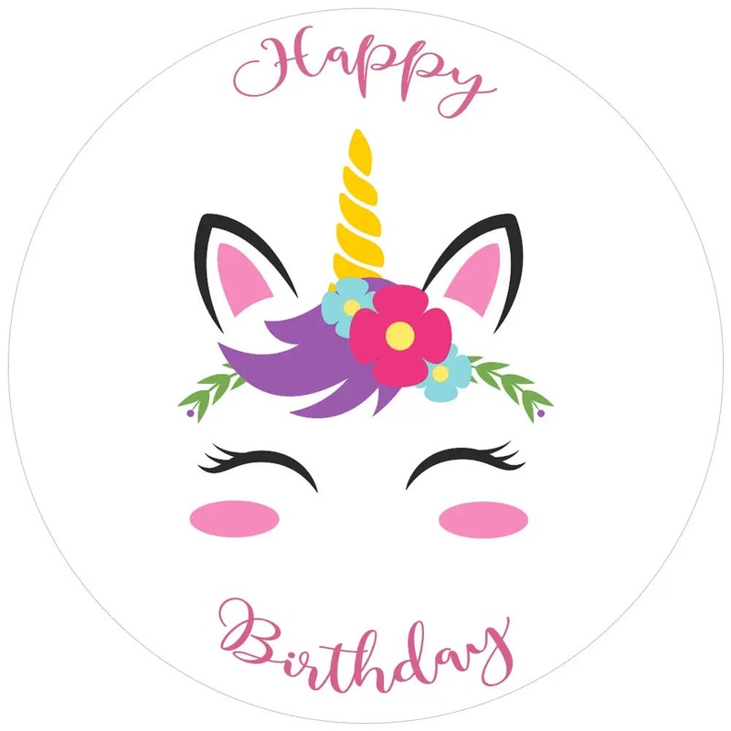 Unicorn Face Edible Cake Image