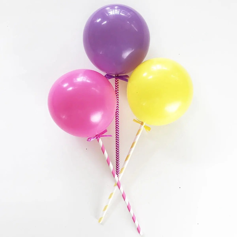Bubblegum Balloon Cake Topper Set