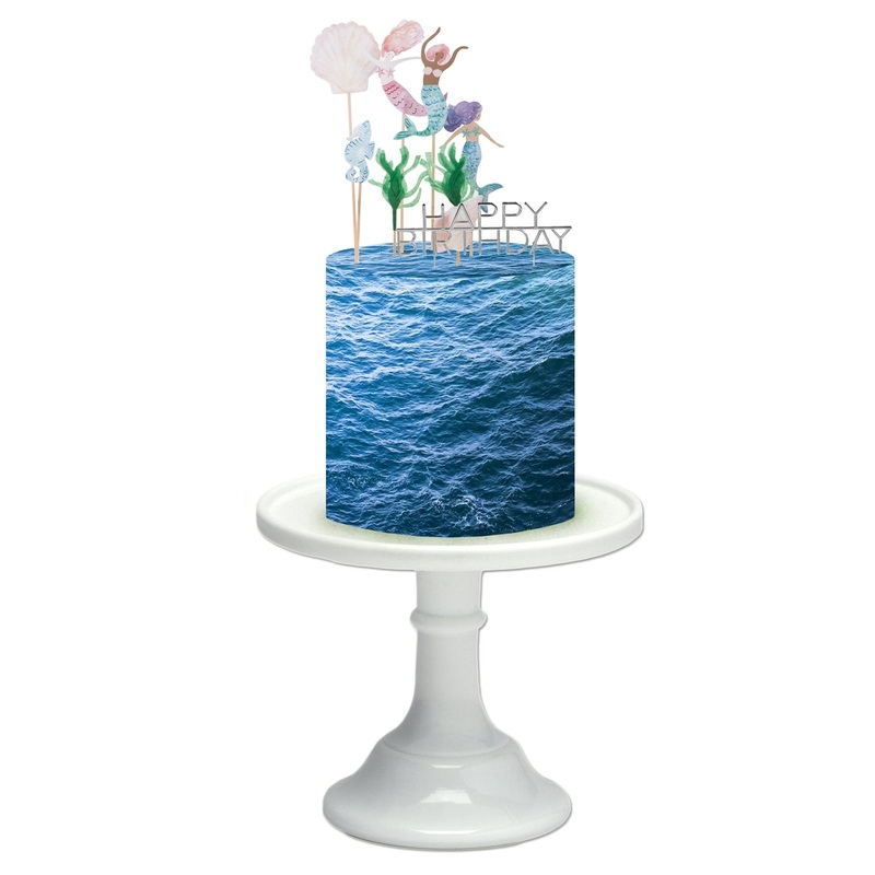 Ocean Waves Edible Cake Wrap