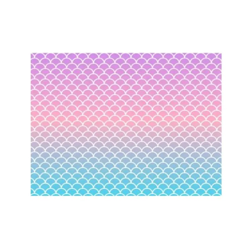Ombre Mermaid Scales Edible Cake Image - A4 Size
