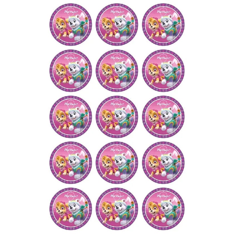 Paw Patrol Girls Edible Cupcake Images