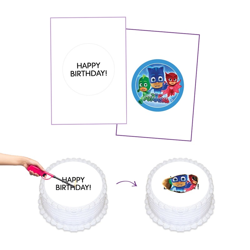 PJ Masks Burnaway Edible Cake Image Set