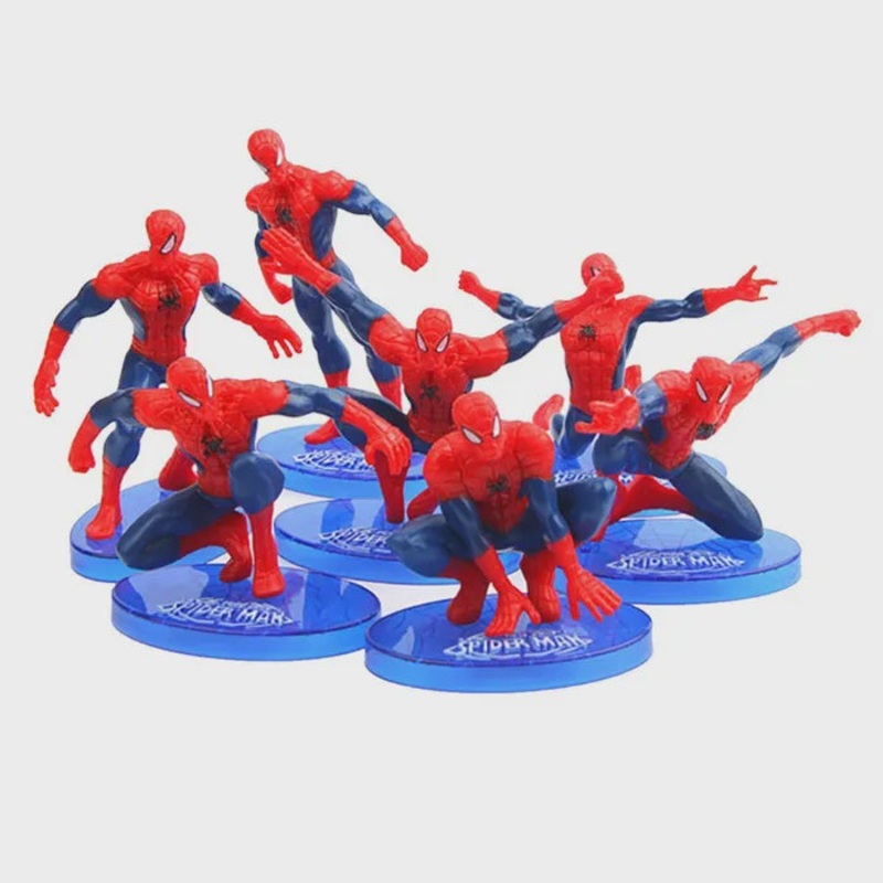 Spiderman Characters Cake Topper Set - 7 Pkt