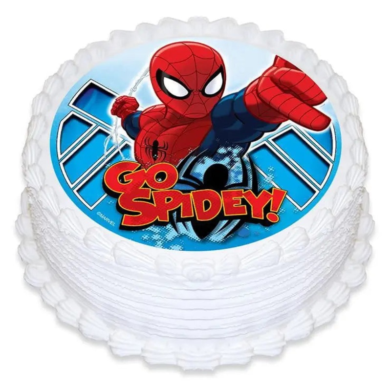 Spiderman Edible Cake Image