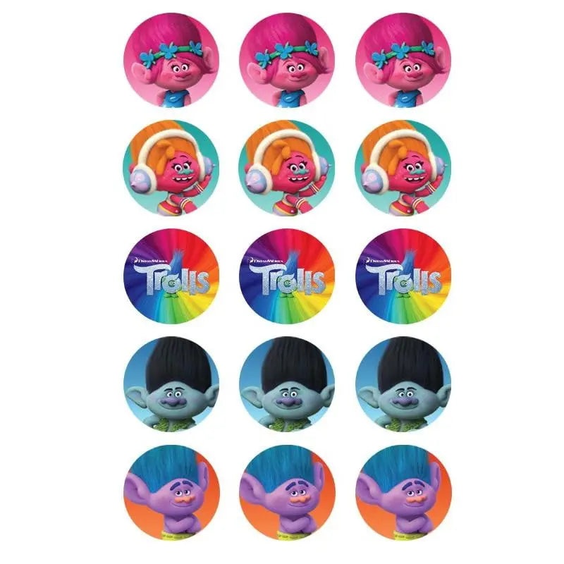 Trolls Edible Cupcake Images