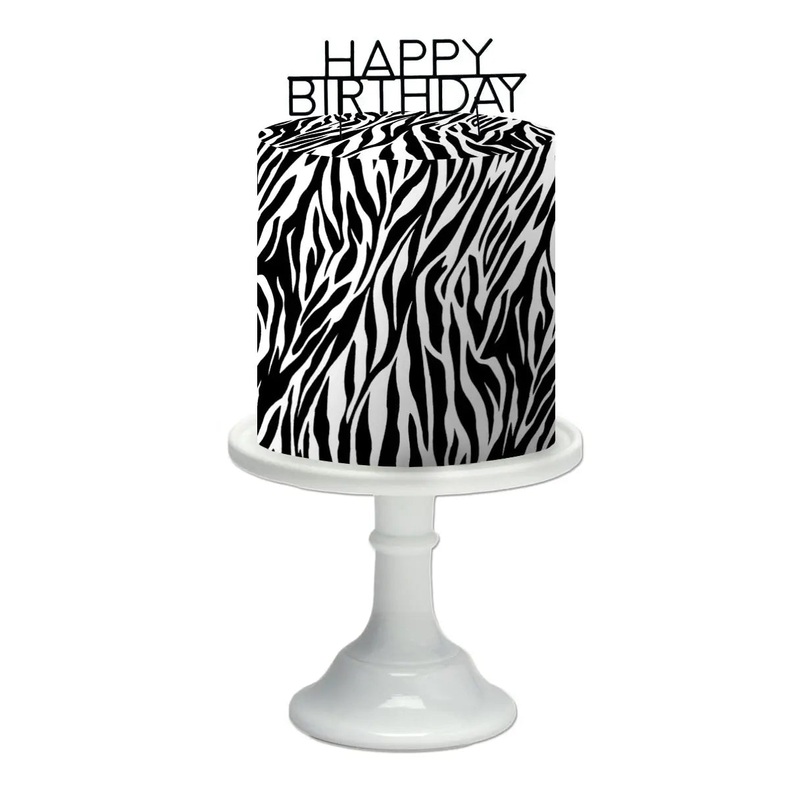 Zebra Print Edible Cake Wrap
