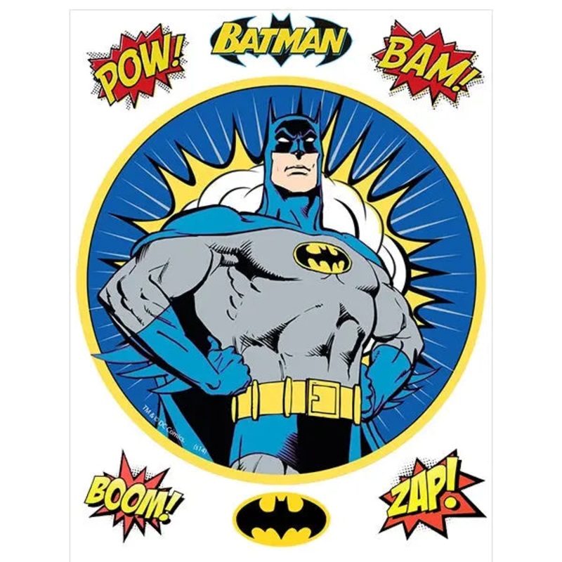 Batman Edible Cake Image with FREE Edible Icons