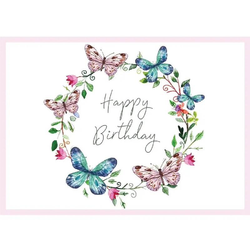 Butterfly Edible Cake Image - A4 Size