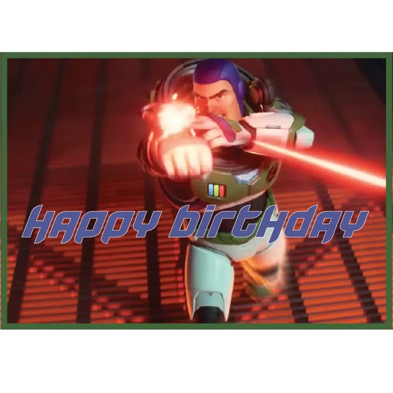 Buzz Lightyear Edible Cake Image - A4 Size