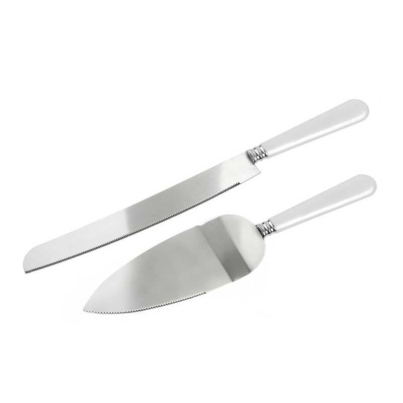 Cake knife and a server