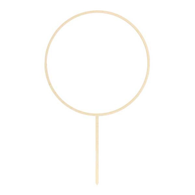 Cake Topper - Hoop - Wood