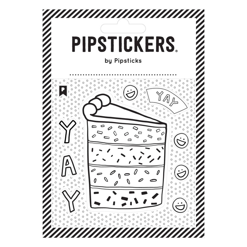 Color-in YAY Cake Stickers