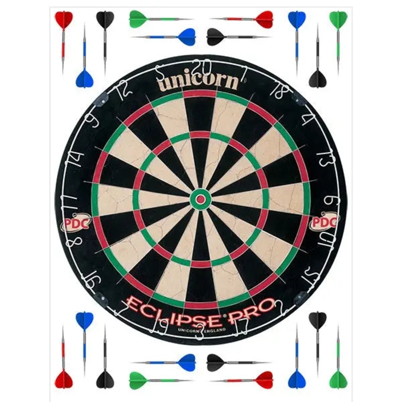 Dart Board Edible Cake Image with FREE Edible Icons