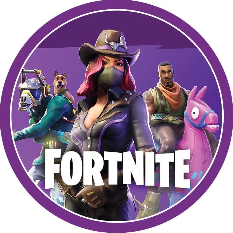 Fortnite Purple Edible Cake Image