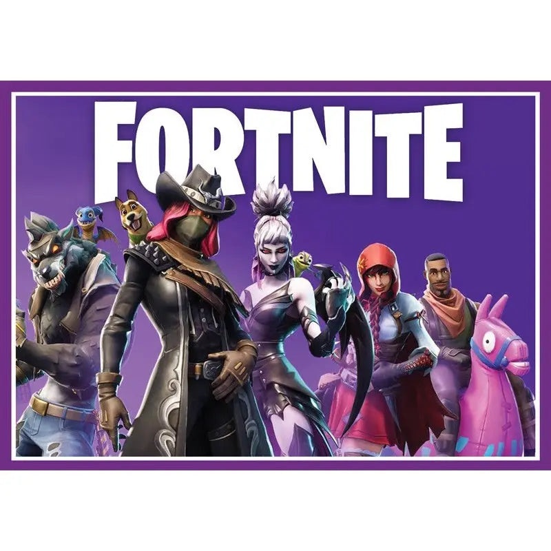 Fortnite Purple Edible Cake Image - A4 Size