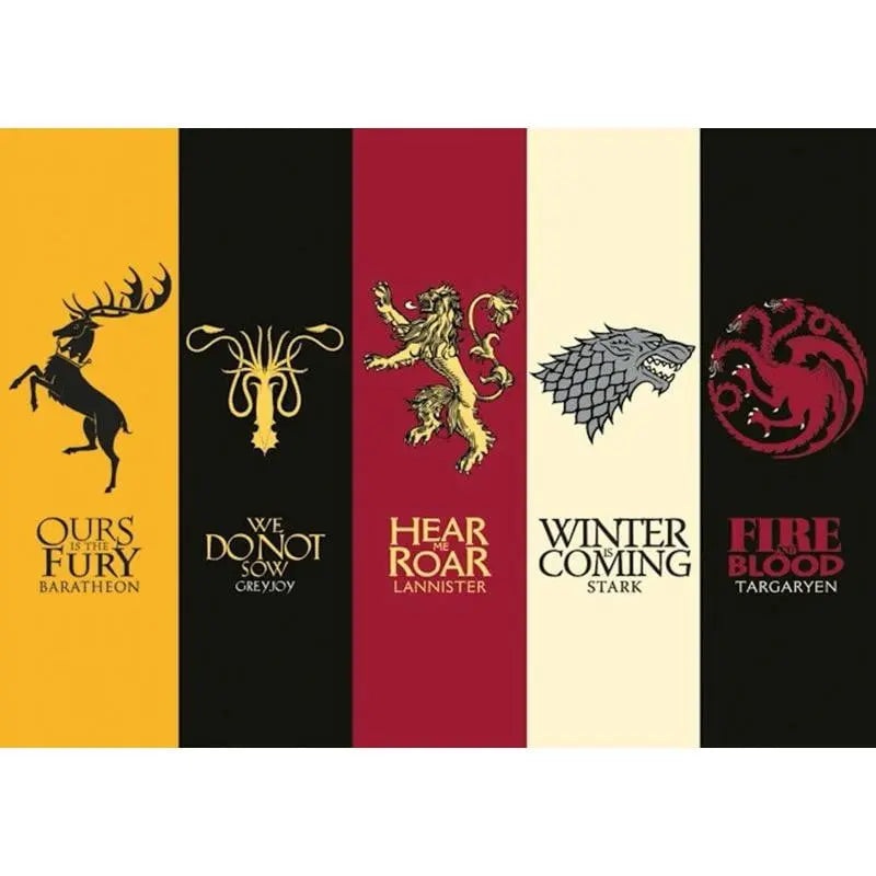 Game of Thrones Houses Edible Cake Image - A4 Size