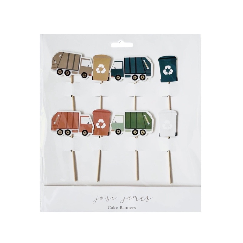 Garbage Truck Cupcake Toppers