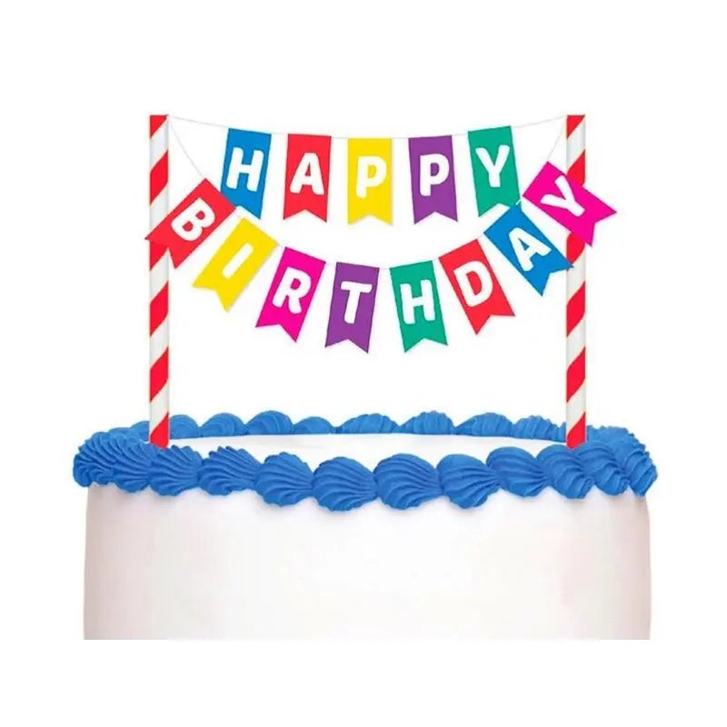 Happy Birthday Bunting Cake Topper