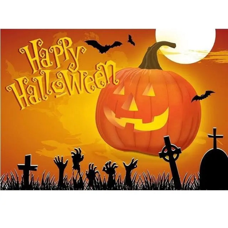 Happy Halloween Edible Cake Image - A4 Size