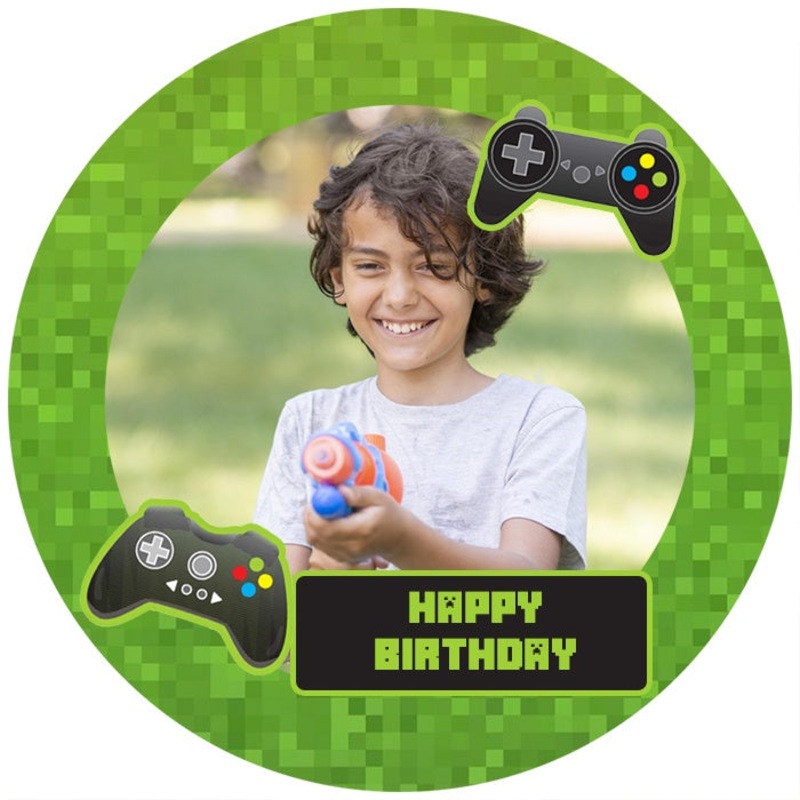 Personalised Gaming Edible Cake Image