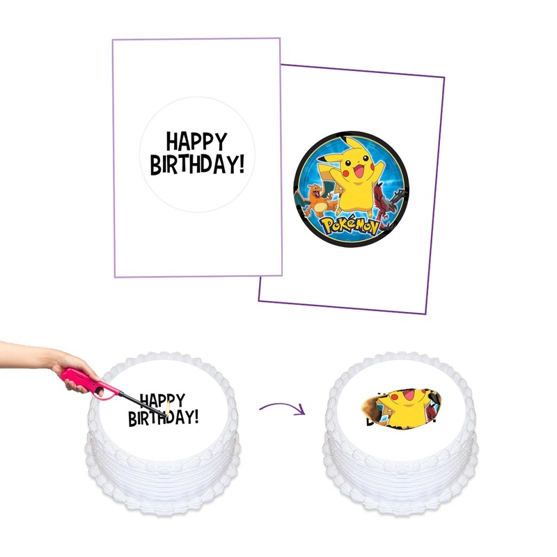 Pokemon Burnaway Edible Cake Image Set