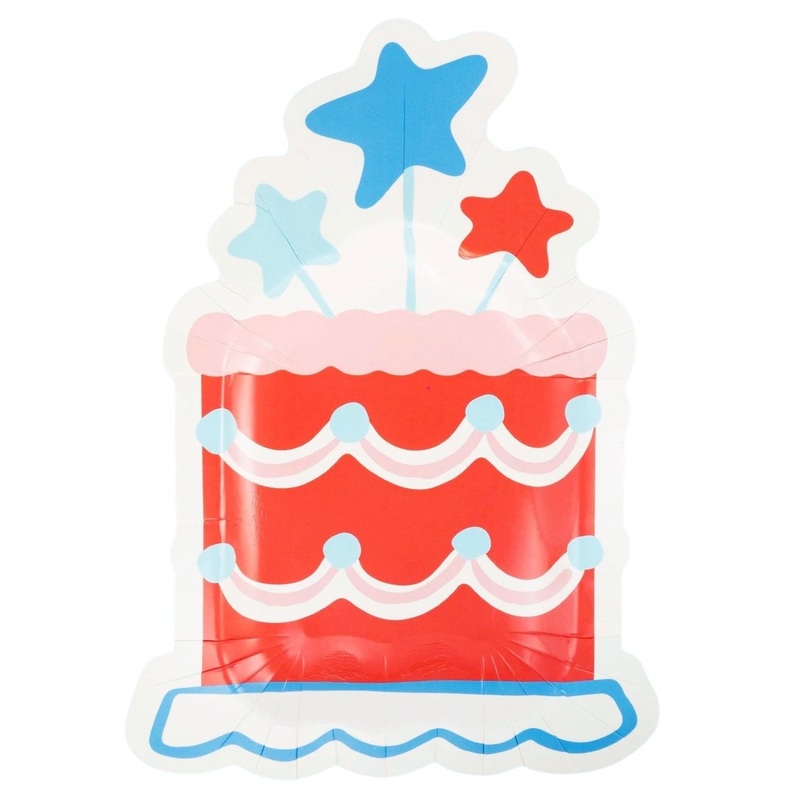 Summer Celebrations Cake-Shaped Paper Plates 11"