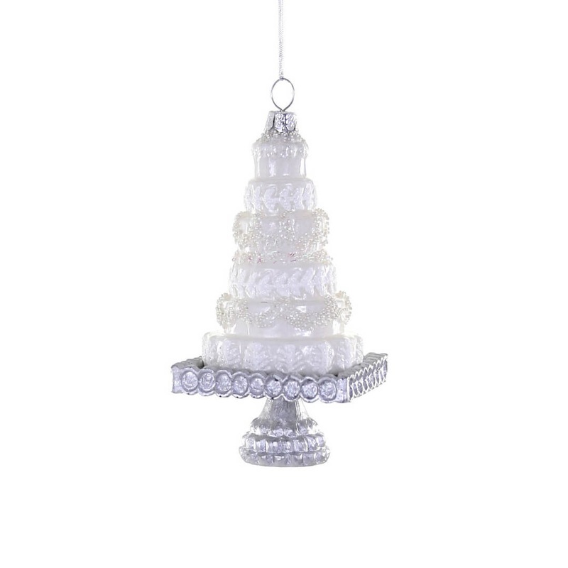 Tiered Wedding Cake Ornament 4.5"